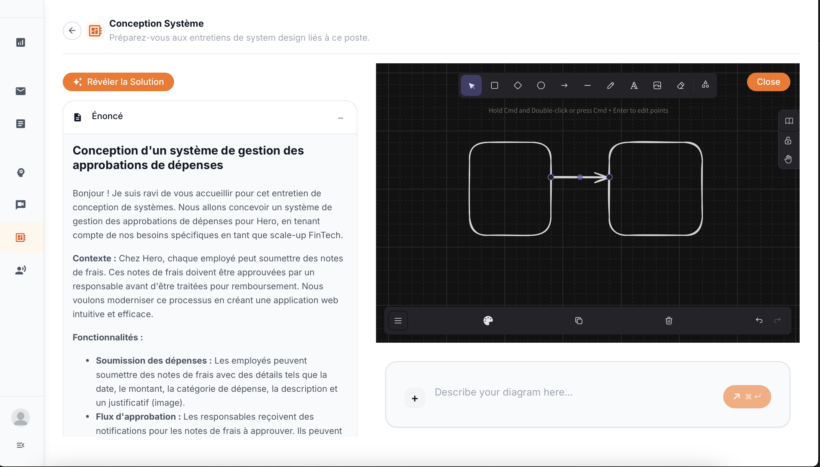 Entraînement au system design avec retours
