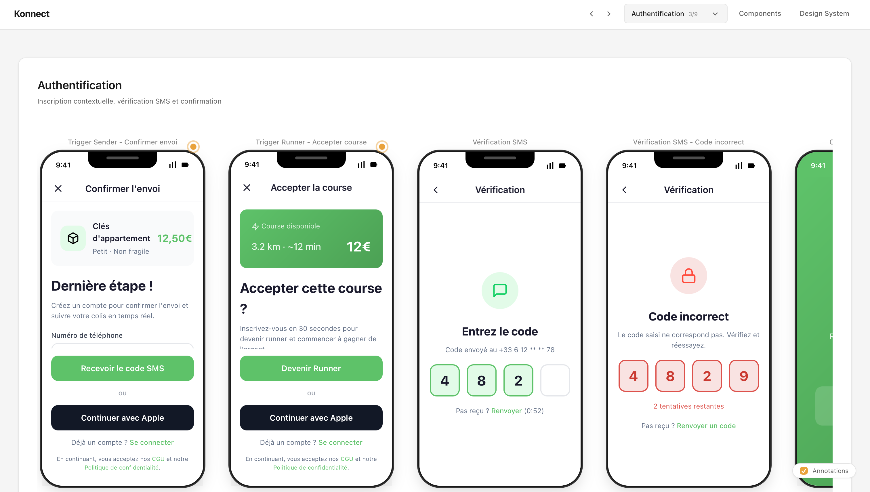 Un wireframe interactif généré par Foundry