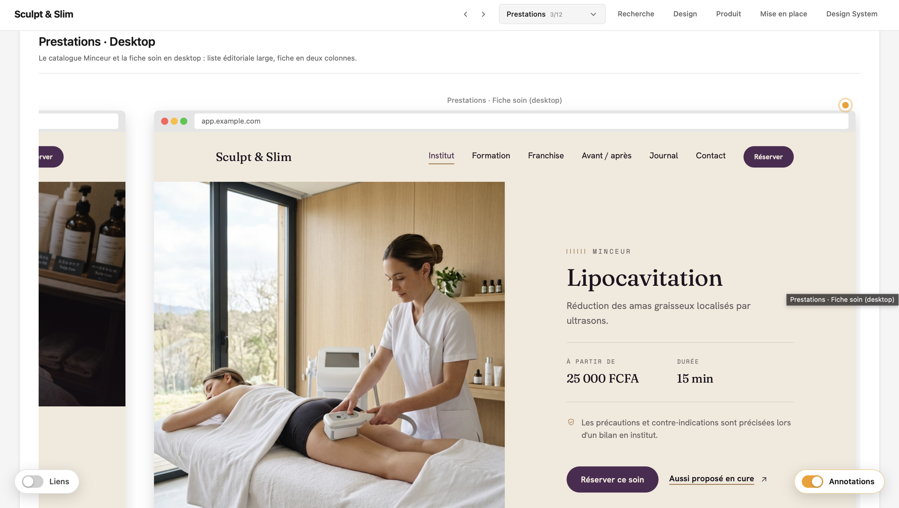 Le catalogue des prestations